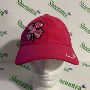 Black Clover Hat Golf Live Lucky Baseball Cap Ladies Womens Paisley Pink White
